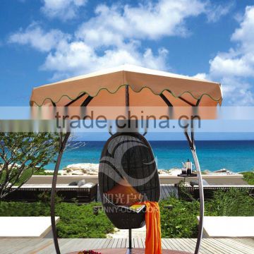 outdoor pe rattan swing egg chair wicker hanging chair with canopy