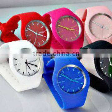 Silicone Watch Quartz Stainless Steel Back