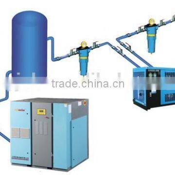 low noise oil lube screw type air compressor