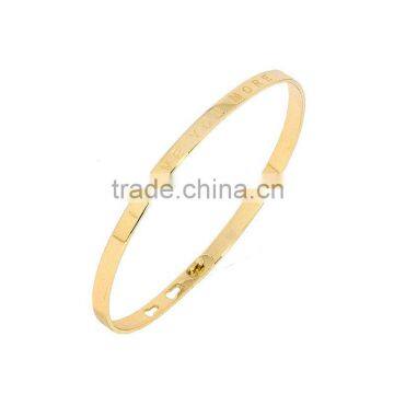 Memories Bangles With Customize Design Word 'I LOVE YOU MORE' With 4mm/7mm Width photo-3