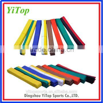 Colorful Teakwondo equipment takwondo belt colors for sale