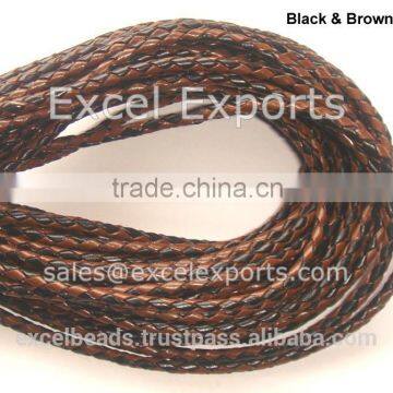 Multi Color Braided Leather Cord