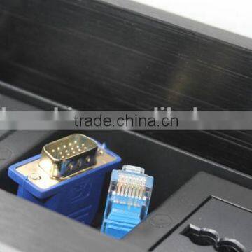 Desktop Multimedia Cable Cubby With POWER HDMI USB VGA AUDIO