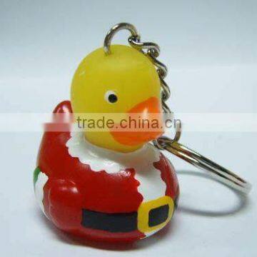 Plastic toy santa keyring