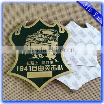 Promotional club high quality zinc alloy antique bronze car badge