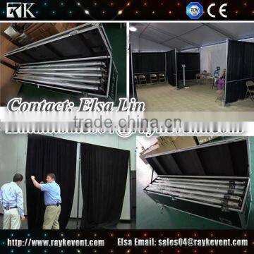 Telescopic stainless steel telescopic pole pipe and drape event pipe and drape with road case