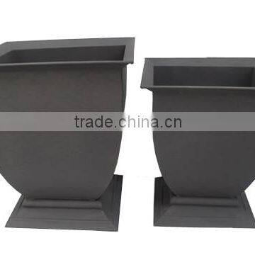 Grey Zinc Finish Galvanized Metal Planter