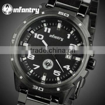 INFANTRY 2015 Men's Black Stainless Steel Cheap Military Watch