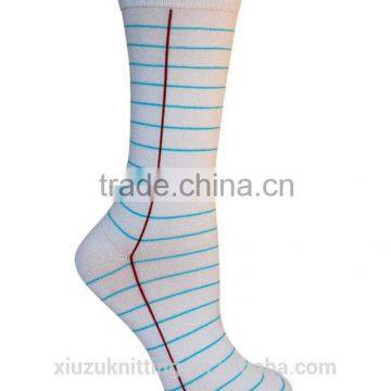 Notebook White Cotton Girl Socks