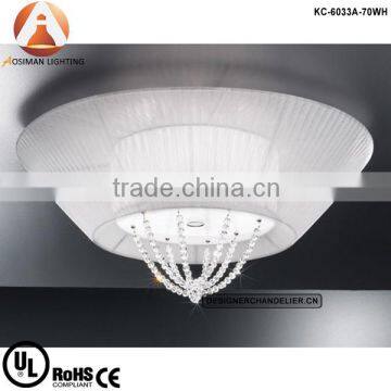 White organza shade ceiling lamp