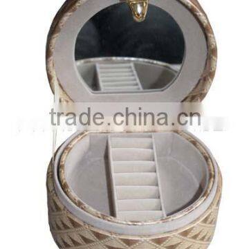 Cheap price wholesale round leather jewelry boxes manufacturers china