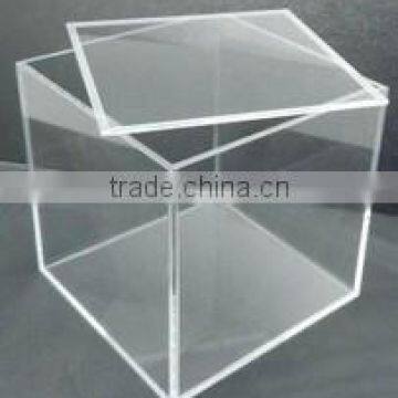 5 sided clear acrylic container with lid