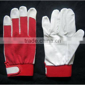 Goatskin Spandex Knitted Cotton Back Glove