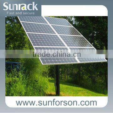 Single post mount solar panel support systems