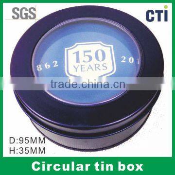 round 95*35mm metal tin box