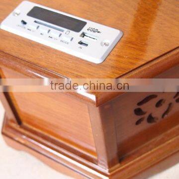 Rain Lane Decoration Gift USB SD Bluetooth Speakers Retro Gramophone With Horn photo-3