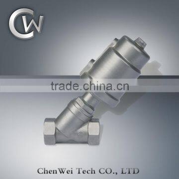 JZF-40 Pneumatic Angle Seat Valve with Stainless Steel Actuator thread type