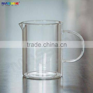 Manufacturer Mouth Blown Borosilicate Glass Drinkware Sippy Cup With Handle