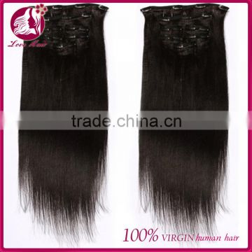 New Arrival Clip in Long clip in Hair Piece Malaysian Virgin Human Hair Extension