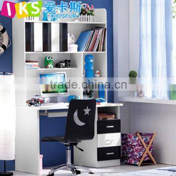 Cool white black kids book shelf in study room 8350-2 bedroom furniture