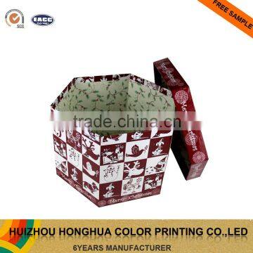 Handmade Paper Box Cardboard Decorative Hexagon Box Storage Box With Lid Candy Box photo-3