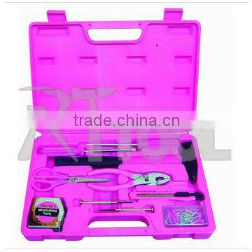 2015 hot sales95pcs lady's tool set household tool set in pink color