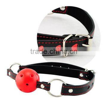 Mouth Ball Gag Harness Bondage Restraints Adult Sex Toy Leather Strap FEEL GOOD