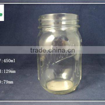 450ml glass mason jars, graduated glass jars wholesale