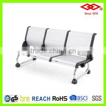 stainless steel 3-seater airport bus station waiting chair