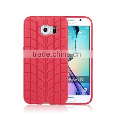 Mobile Phone Cases Supplier 6 Colors TPU Tire Pattern Finish Back Case Cover for Samsung Galaxy S6 / S6 Edge photo-3
