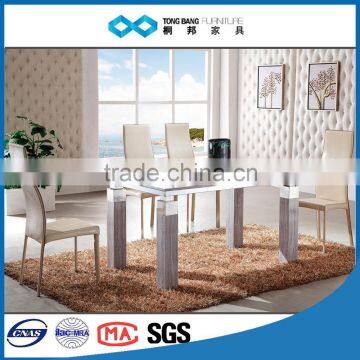 TB beige modern faux marble dining table factory direct