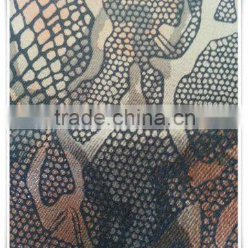 95%cotton 5%sp twill printedc coated fabric Snake Pattern