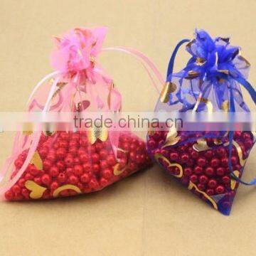 13*18cm In Stock Mixed Color Butterfly Organza Drawstring Pouches Jewelry Party Wedding Gift Bags photo-6