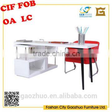 white high gloss home office desk