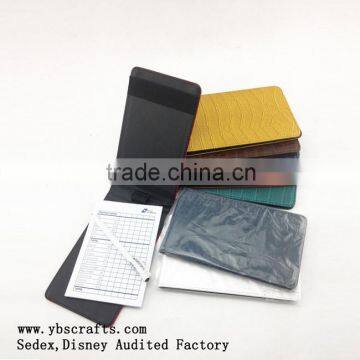 Luxury High Quality Golf Leather Score Card Holder wholesale