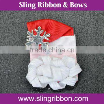 Santa Claus Ribbon Sculpture With Alligator Clips