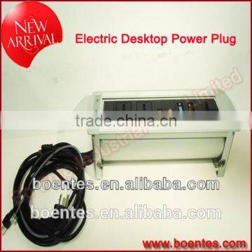 Conference Facility for Aluminum Alloy Material Electric Rotating Hidden Desktop Power Socket photo-2