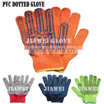 China Manufacturer PVC Dotted Cotton Glove Construction Work Glove photo-3