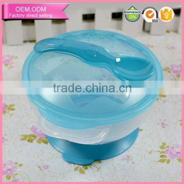 Top selling friendly plastic pp blue baby Feeding food bowl with dinnerware china manufacture