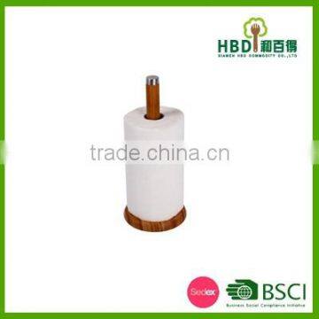 BSCI Factory High Quality Bamboo Wood Kitchen Roll Holder, Roll Holder Wholesale