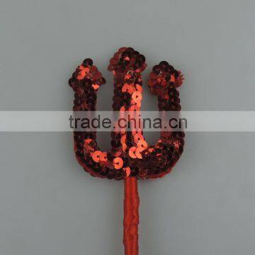 New Red Sequin Devil Horns Fork for Halloween photo-6
