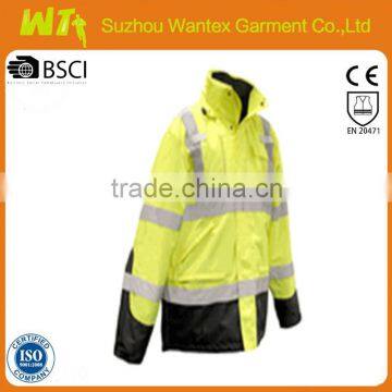 Reflective fire retardant jacket with high visibility