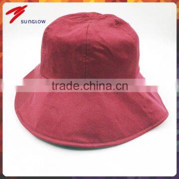 High quality fashion lady red bucket hat