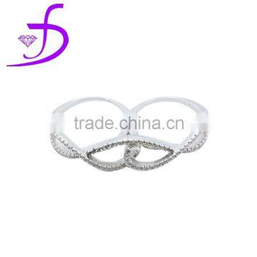 2 fingers` silver ring