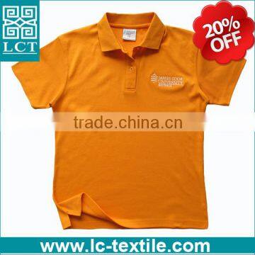 LCTN1782 softtextile orange women's office uniform design polo shirt