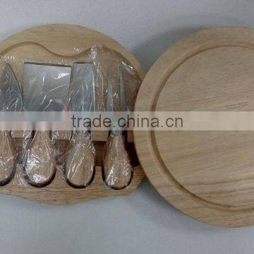 4pcs Cheese Knife Set With Wooden Cutting Board With Good Price