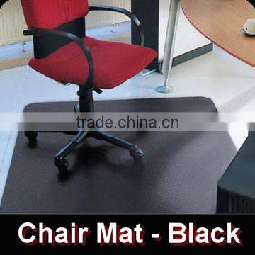 Black PVC Office Non Studded Chair Mat Office Chair Protective Mat