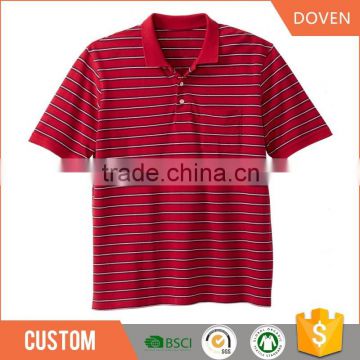 Custom made yarn dyed striped polo shirts