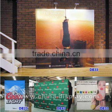 Quick set up aluminum frame dye sublimation printing exhibition trade show foldable booth