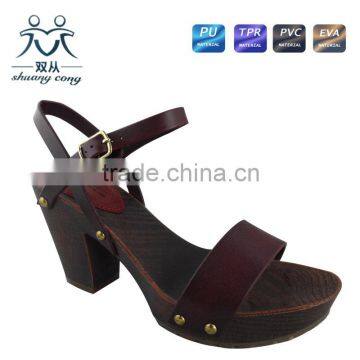 latest style sandals open toe platform high heel shoes slip back pump